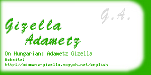 gizella adametz business card
